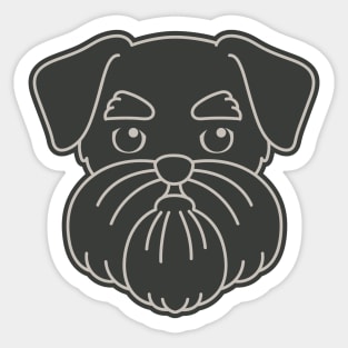 Brussels griffon face Sticker